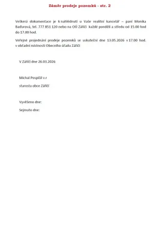 Prodej pozemku pro bydlení, Záříčí, 847 m2