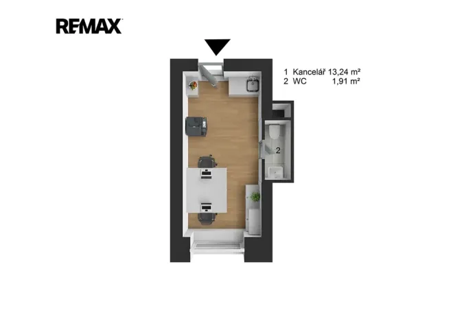Pronájem kanceláře, Plzeň, Škroupova, 15 m2