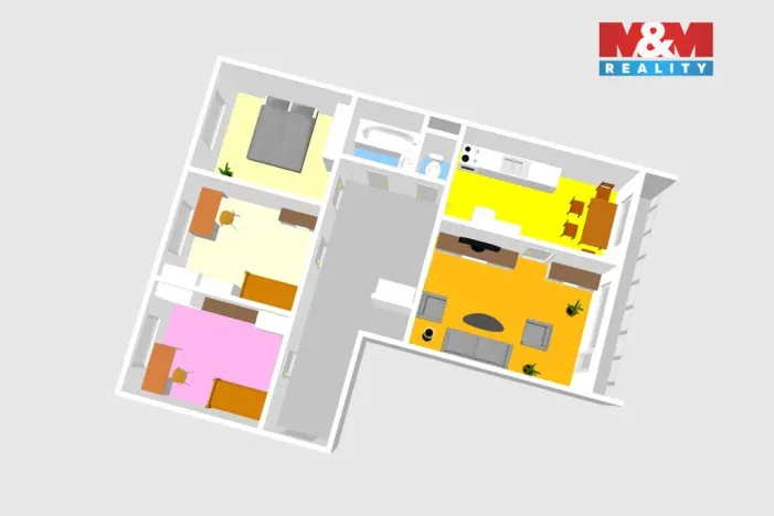 Prodej bytu 4+1, Čáslav - Čáslav-Nové Město, R. Těsnohlídka, 78 m2