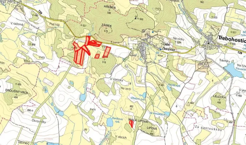 Prodej pole, Třebohostice, 114453 m2