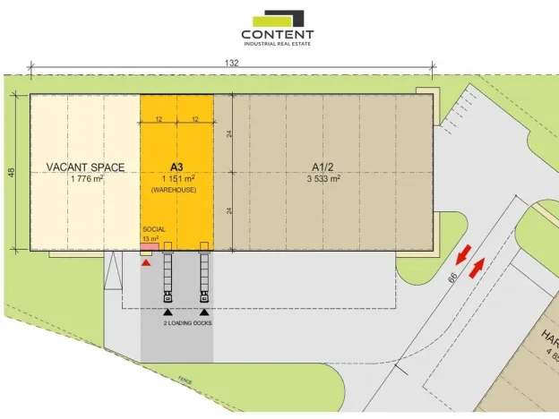 Pronájem skladu, Tuchoměřice, U Špejcharu, 750 m2