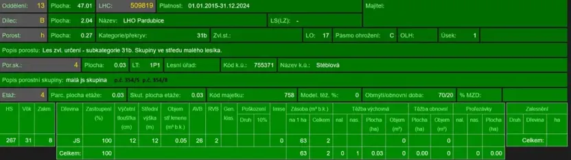 Prodej podílu lesa, Stéblová, 890 m2