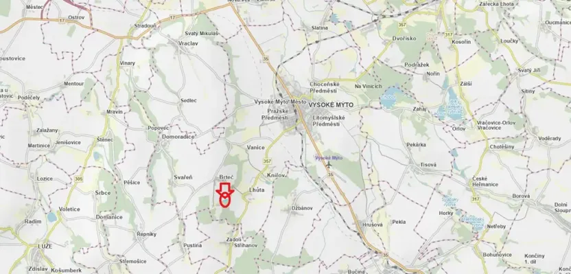 Prodej lesa, Vysoké Mýto, 5791 m2