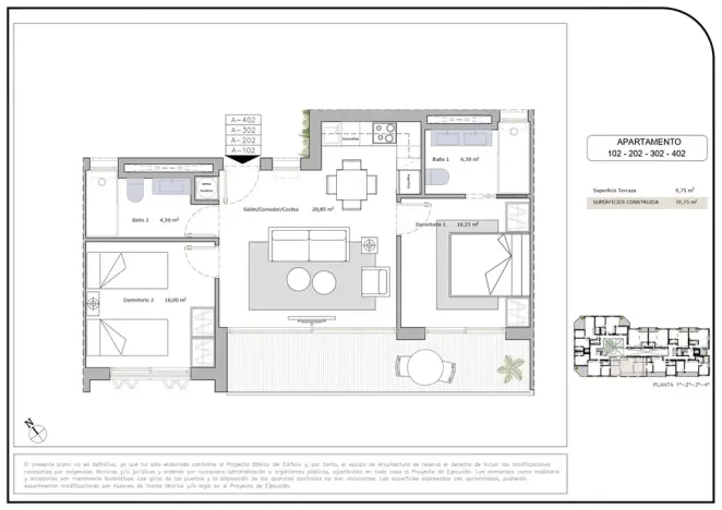 Prodej bytu 3+kk, San Pedro del Pinatar, Španělsko, 70 m2