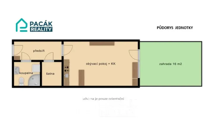Pronájem bytu 1+kk, Olomouc - Neředín, Frištenského, 32 m2