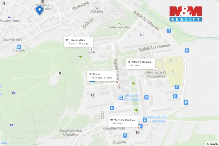 Pronájem bytu 2+1, Bílina - Teplické Předměstí, Sídliště SHD, 48 m2