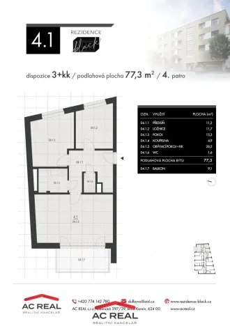 Prodej bytu 3+kk, Brno, Charbulova, 77 m2