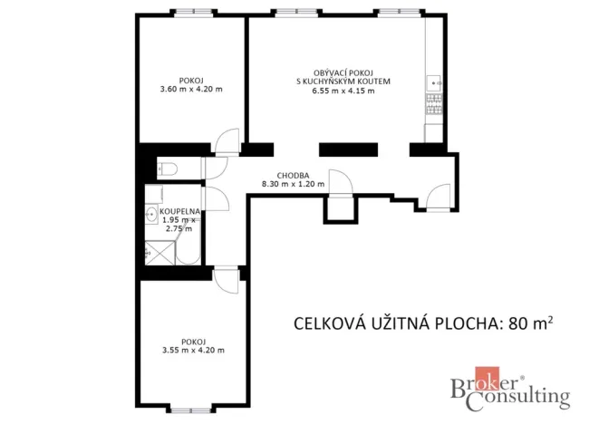 Prodej bytu 3+kk, Brno - Veveří, Dřevařská, 82 m2