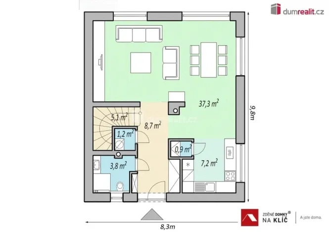 Prodej domu na klíč, Zlín, Pampelišková, 121 m2