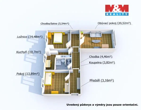 Prodej bytu 3+1, Plzeň - Hradiště, Zelenohorská, 76 m2