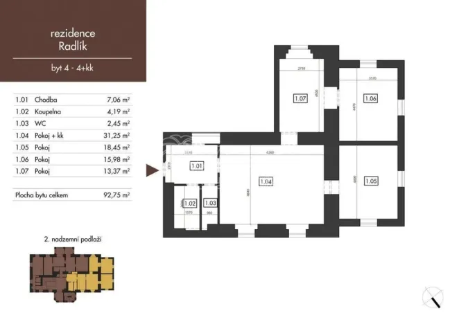 Pronájem bytu 4+kk, Dřevohryzy, 93 m2