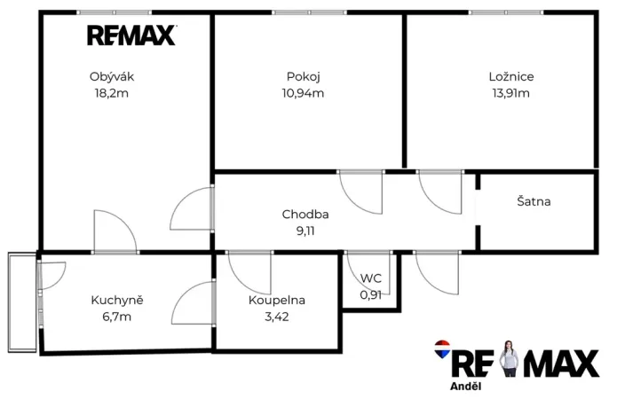 Prodej bytu 3+1, Brno, Loosova, 65 m2