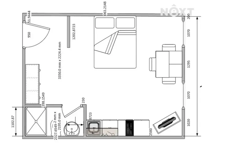 Pronájem bytu 1+kk, České Budějovice, Dobrovodská, 29 m2