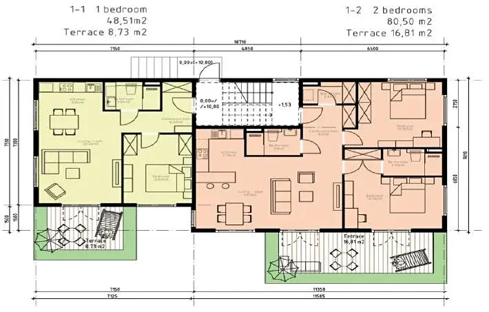 Prodej bytu 2+kk, Tivat, Černá Hora, 46 m2