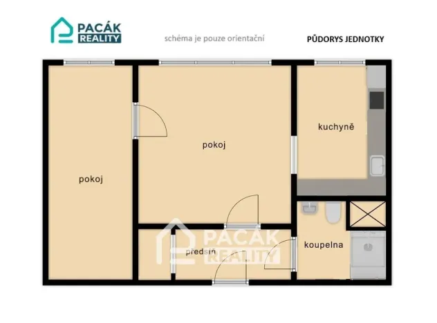 Pronájem bytu 2+1, Olomouc, Rooseveltova, 45 m2