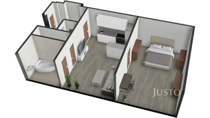 Prodej bytu 2+kk, Písek - Budějovické Předměstí, Kollárova, 59 m2