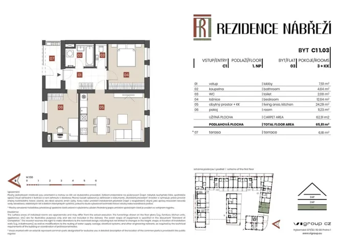 Prodej bytu 3+kk, Brandýs nad Labem-Stará Boleslav - Stará Boleslav, Nábřeží, 62 m2