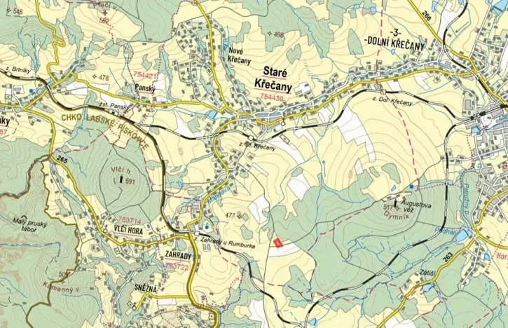 Prodej pole, Staré Křečany, 6169 m2