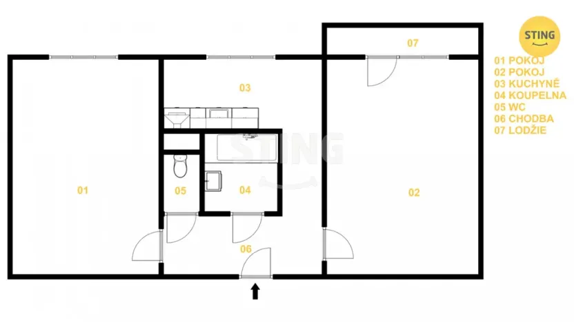 Prodej bytu 2+1, Ostrava - Poruba, Opavská, 58 m2