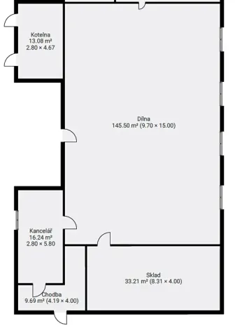 Prodej výrobních prostor, Nýrsko, Klostermannova, 250 m2