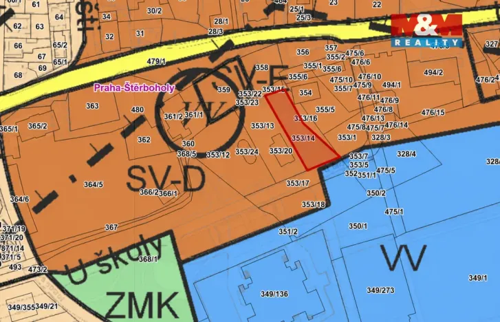Prodej pozemku pro bydlení, Praha, U školy, 876 m2