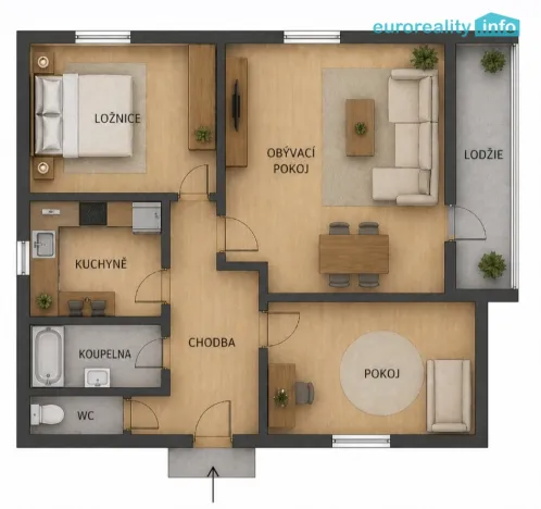 Pronájem bytu 3+1, Beroun - Beroun-Město, Švermova, 67 m2