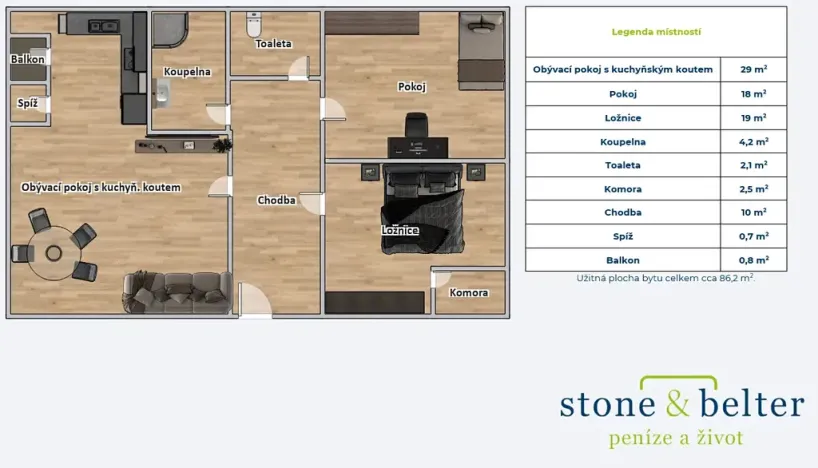 Prodej bytu 3+kk, Praha - Vršovice, Minská, 86 m2