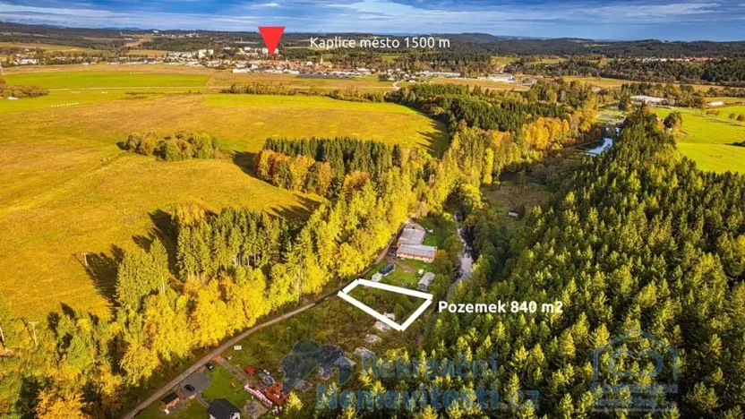 Prodej pozemku pro bydlení, Kaplice, 840 m2