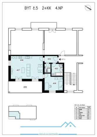 Pronájem bytu 2+kk, Znojmo, Sládkova, 61 m2