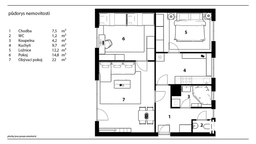 Prodej bytu 3+1, Hradec Králové, Skupova, 71 m2