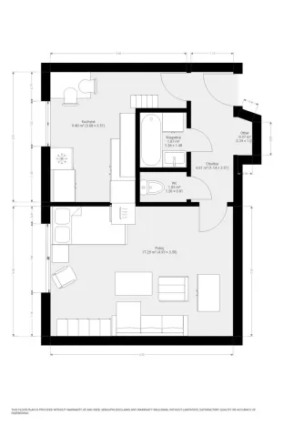 Pronájem bytu 1+1, Brno, Křížová, 37 m2