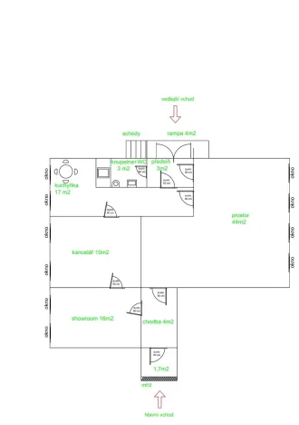 Pronájem kanceláře, Rožnov pod Radhoštěm, 1. máje, 133 m2