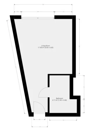 Pronájem bytu 1+kk, Praha - Smíchov, Plzeňská, 21 m2