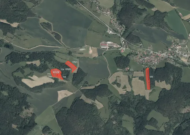 Prodej pole, Obory, 23810 m2