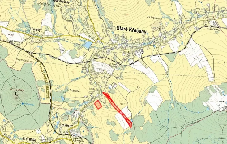 Prodej louky, Staré Křečany, 50106 m2