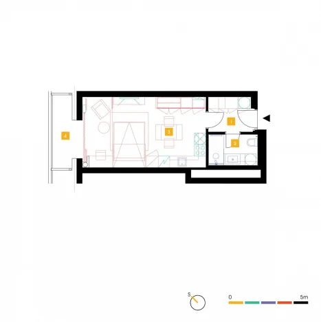 Pronájem bytu 1+kk, Praha - Stodůlky, Mukařovského, 34 m2