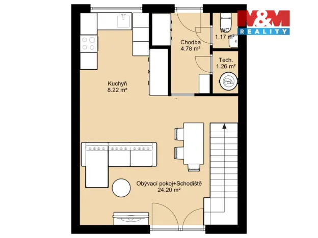 Prodej rodinného domu, Mukařov - Srbín, Akátová, 80 m2