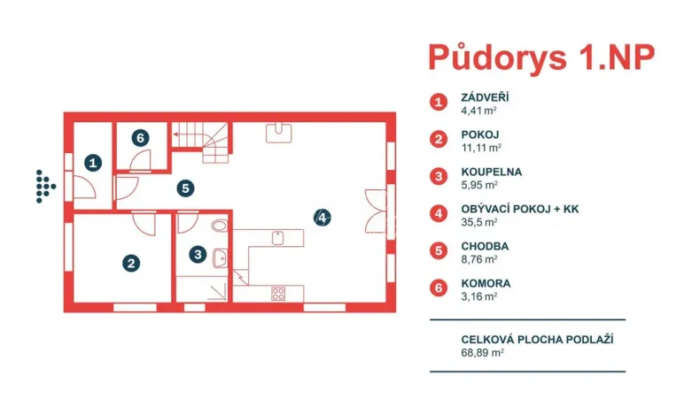 Pronájem rodinného domu, Veltrusy, Lomená, 139 m2