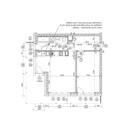 Pronájem bytu 2+kk, Plzeň, Zahradní, 57 m2