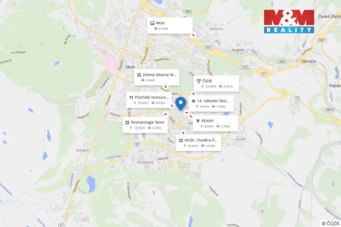 Prodej bytu 2+1, Most, Rozmarýnová, 47 m2