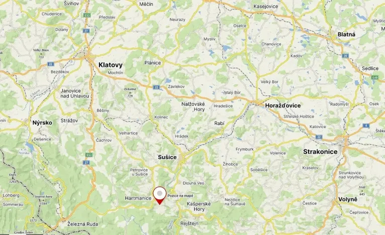 Prodej pozemku, Hartmanice, 501 m2