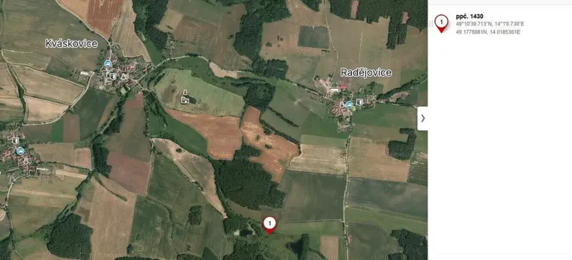 Prodej pole, Kváskovice, 10470 m2