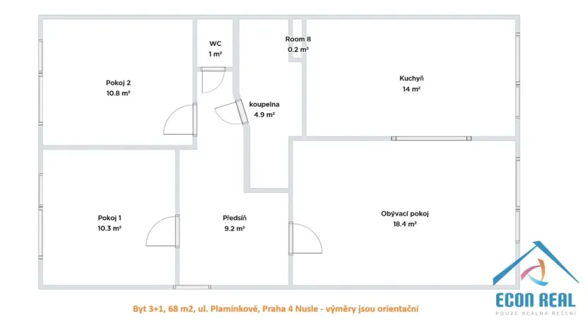 Pronájem bytu 3+1, Praha, Plamínkové, 67 m2