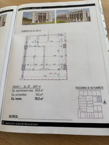 Prodej bytu 1+kk, Rruga Viena, Golem, Albánie, 37 m2