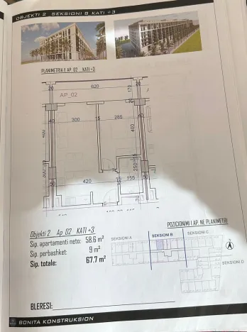 Prodej bytu 1+kk, Rruga Viena, Golem, Albánie, 37 m2
