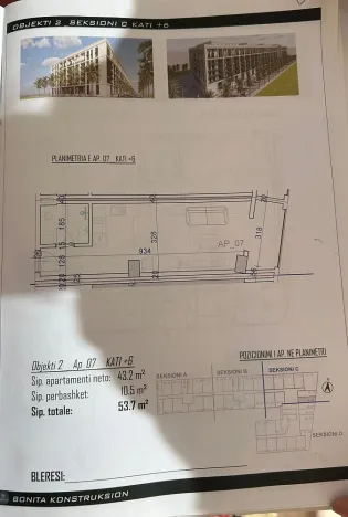 Prodej bytu 1+kk, Rruga Viena, Golem, Albánie, 37 m2
