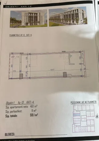 Prodej bytu 1+kk, Rruga Viena, Golem, Albánie, 37 m2