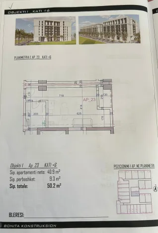 Prodej bytu 1+kk, Rruga Viena, Golem, Albánie, 37 m2