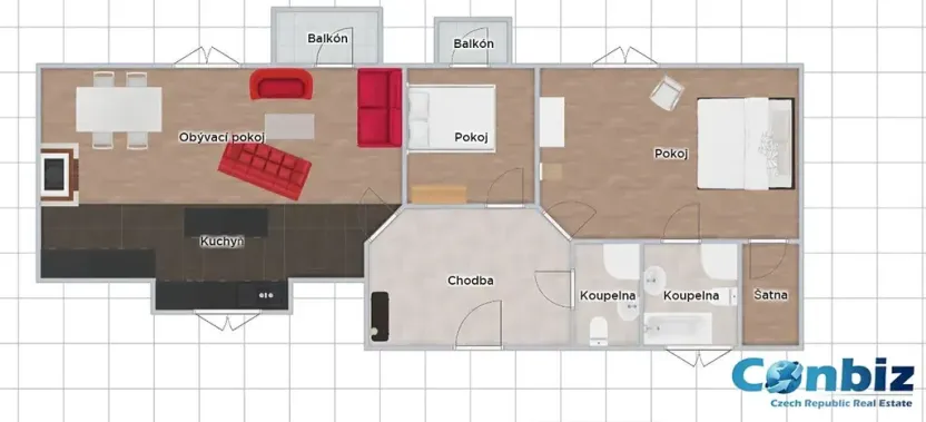 Pronájem bytu 3+kk, Praha - Podolí, Podolská, 125 m2