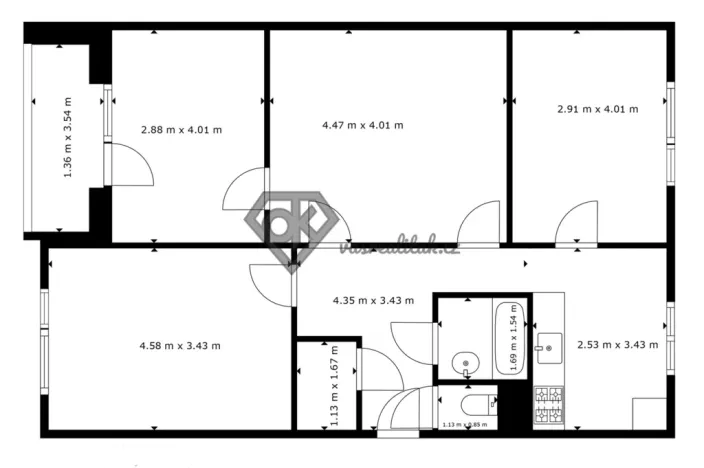Prodej bytu 4+1, Ústí nad Orlicí, Jilemnického, 81 m2